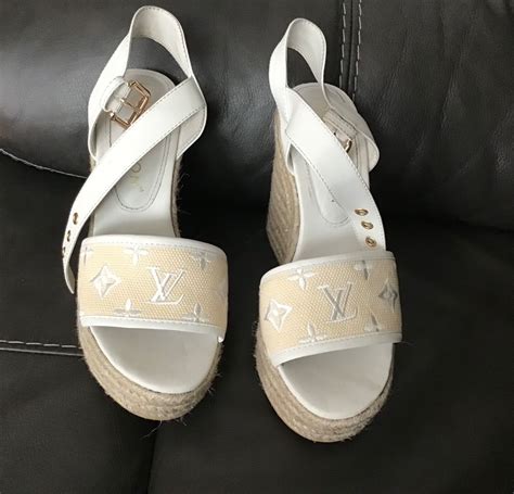 fake louis vuitton wedges